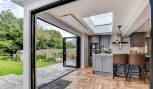 Comfort White Infrared Panel Open Plan Kitchen Install