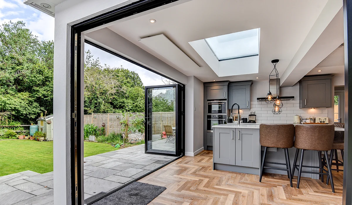 Comfort White Infrared Panel Open Plan Kitchen Install
