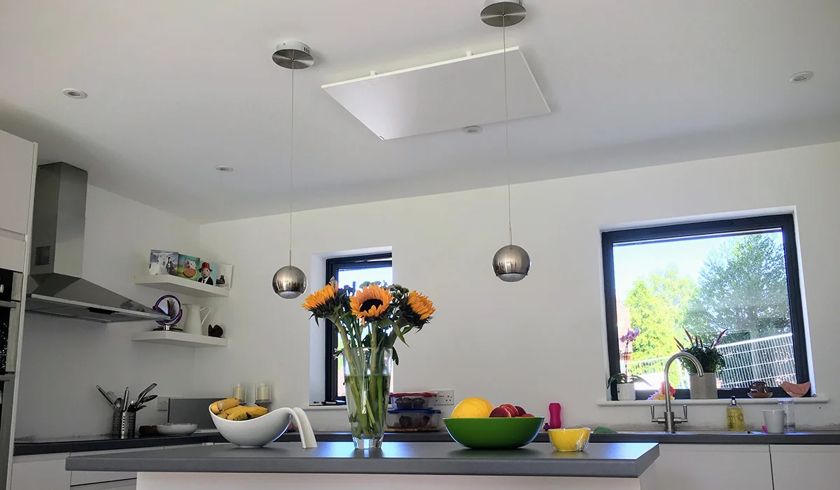 Comfort White Infrared Ceiling Panel Installation