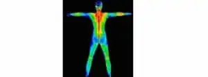 Image showing the Infrared emitted by the human body
