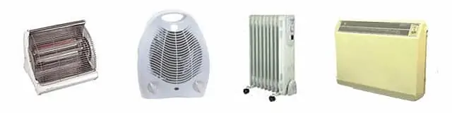 Electric heater types