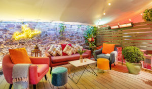 Manhattan infrared patio heater for outdoors in restaurants and bars