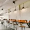 Summit White heating a cafe area