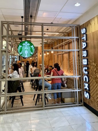 Starbucks heated by cafe