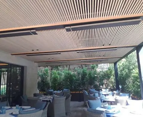 Zero Light patio heaters - Herschel Summit in Mexico