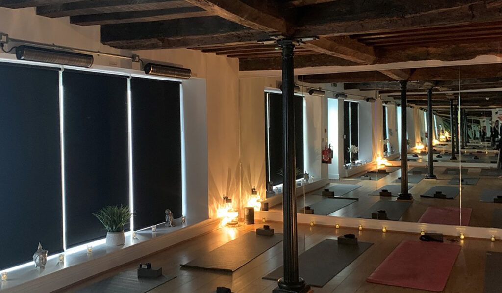 Beautiful Hot Yoga Studio heated by herschel