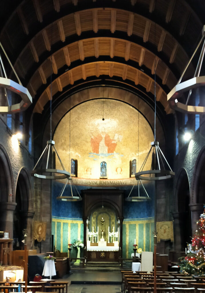 St Chads church with halo installation